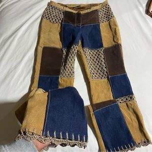 Wilson’s leather size 10 patchwork pants vintage